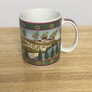 🌞 Vintage Block Indonesia country village ceramic coffee cup by Gear 1995